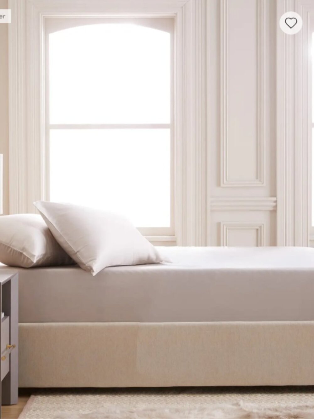 Quince Organic Bamboo Flat Sheet  (ONLY) - Sand - Full